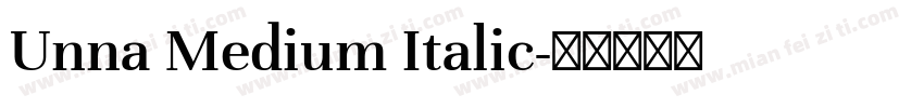 Unna Medium Italic字体转换